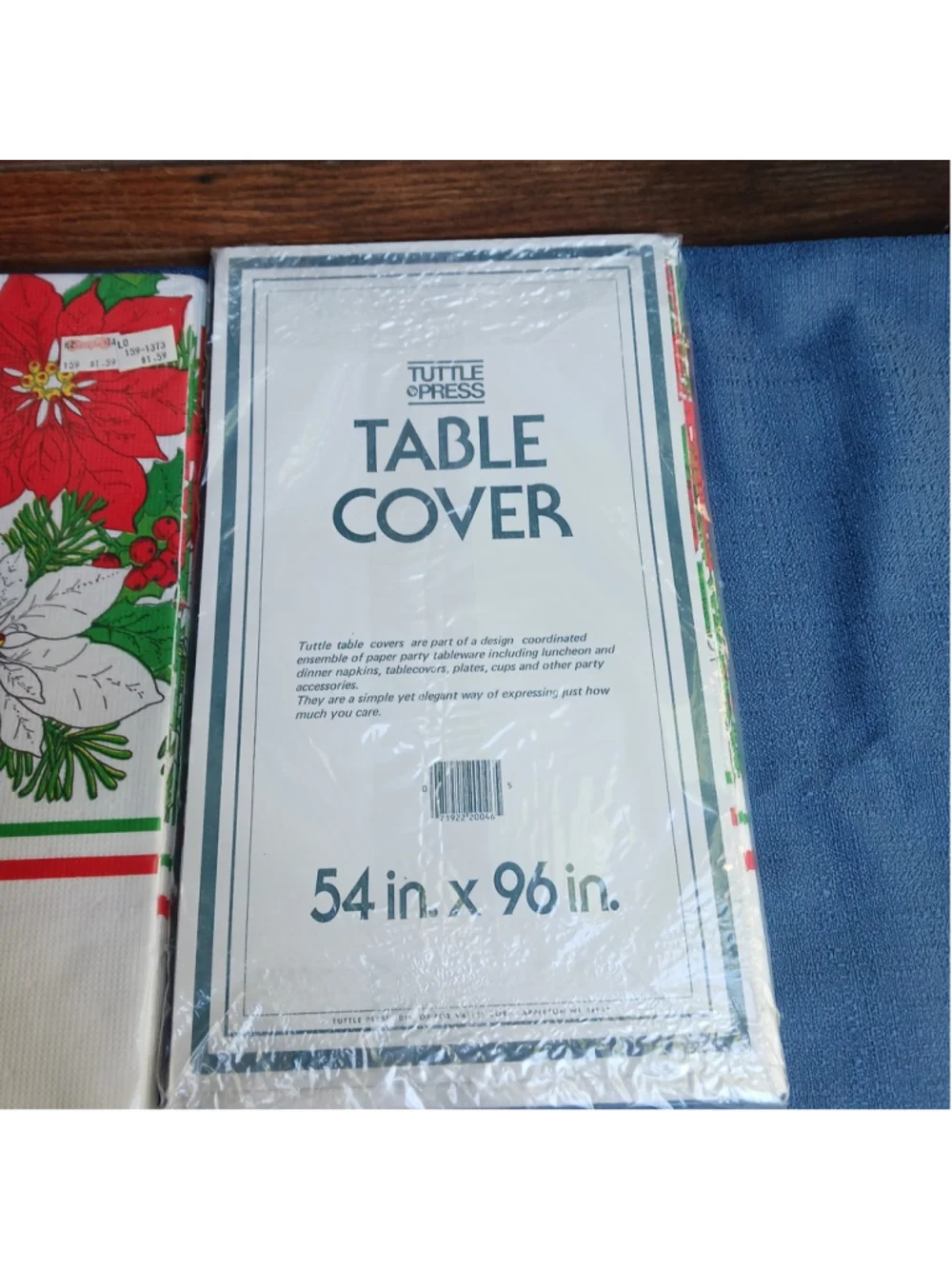 2 Vintage CHRISTMAS Paper Tablecloth 54